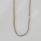 Real 10k Palm Chain White Gold 3mm 26" Necklace Men Women Real Genuine