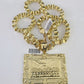 10k Gold Byzantine Necklace Last Supper Charm Pendant 20"-30" 8mm REAL SET Chain