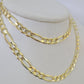 Solid 10k Yellow Gold Figaro Link Chain 5mm 24"  Men Women REAL Genuine