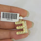 10k Gold Initial E Charm Rope Chain 16"-26" 2.5mm SET Necklace Alphabet Pendant