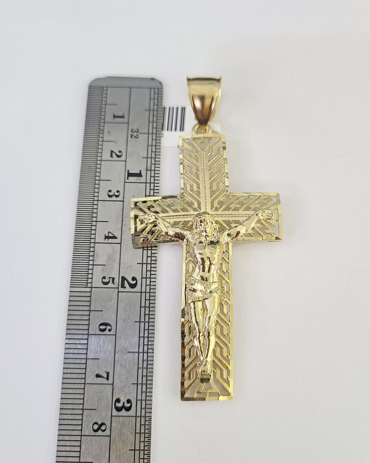 10K Miami Cuban Link Chain Jesus Cross Pendent Charm 6mm 20"-30" Necklace