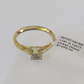 Real 10k Diamond Ladies Ring Yellow Gold Women Casual Genuine Wedding