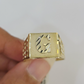 Real 10k Initial G Casual Ring Alphabet Yellow Gold 10kt Genuine