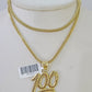 10K Gold Franco Chain 100 Charm Length 18-26 inches 2mm REAL Yellow