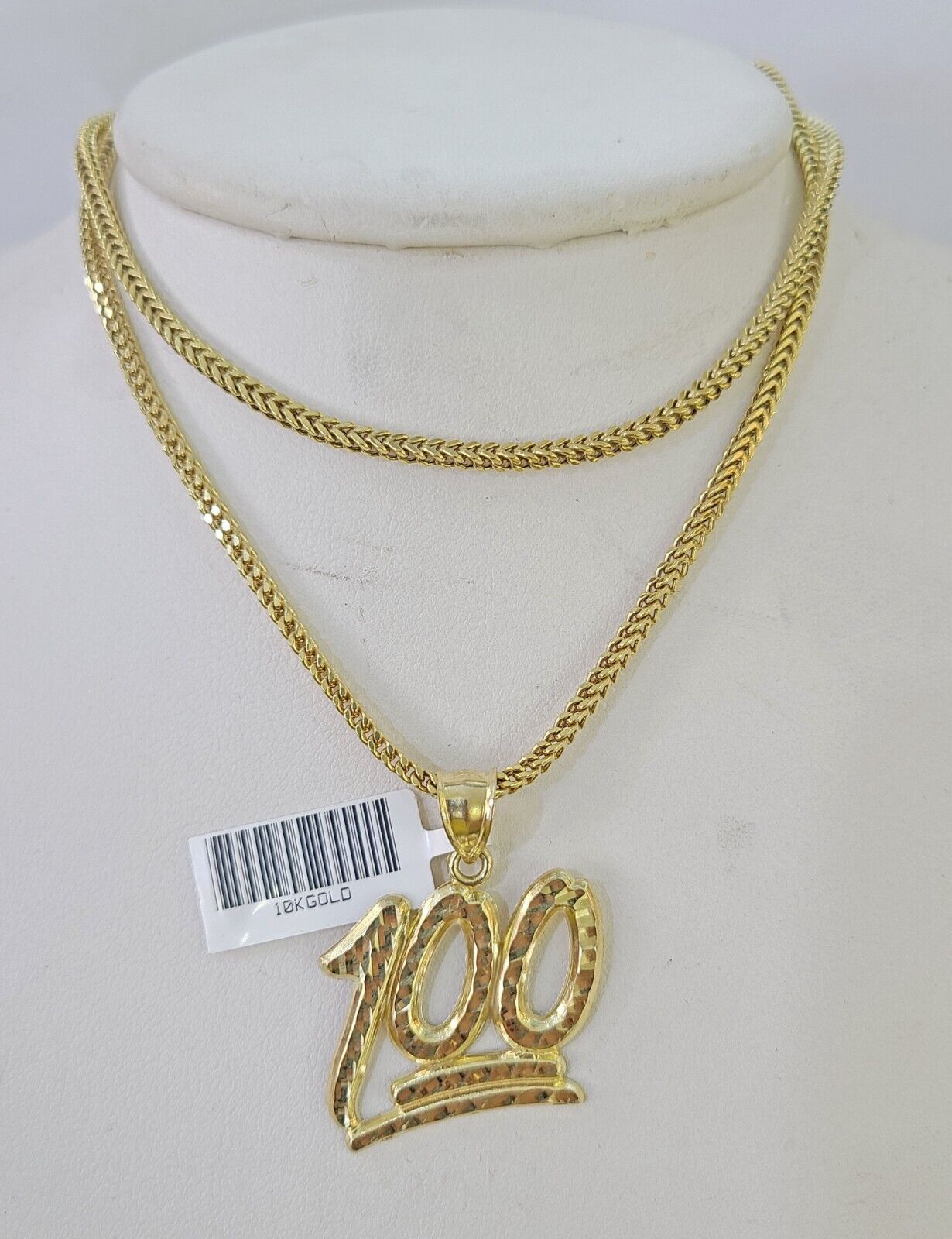 10K Gold Franco Chain 100 Charm Length 18-26 inches 2mm REAL Yellow