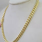 Real 14K Miami Cuban Link Chain Necklace Yellow Gold 24 inch 8mm Mens Hollow