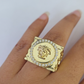 Real 10k Ring Medusa Head Fancy Design Yellow Gold Men Casual 10kt