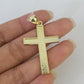 Real 10k Rope Chain Jesus Cross Charm Necklace Pendant Set 5mm 20"-30" Inch Gold