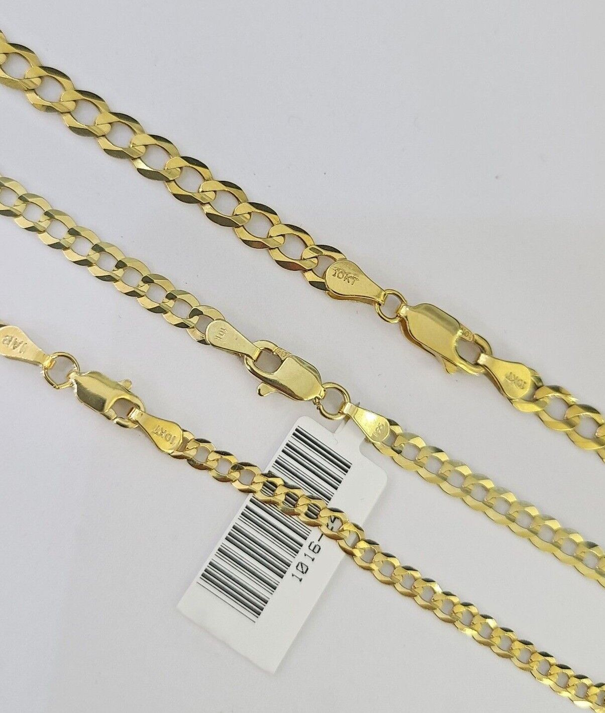 10k Gold Solid Cuban Curb Necklace Chain 3mm 4mm 5mm 18-28 Inches 10kt Yellow