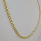 10K Miami Cuban Link Chain Yellow Gold Real 5mm 24 inch Necklace