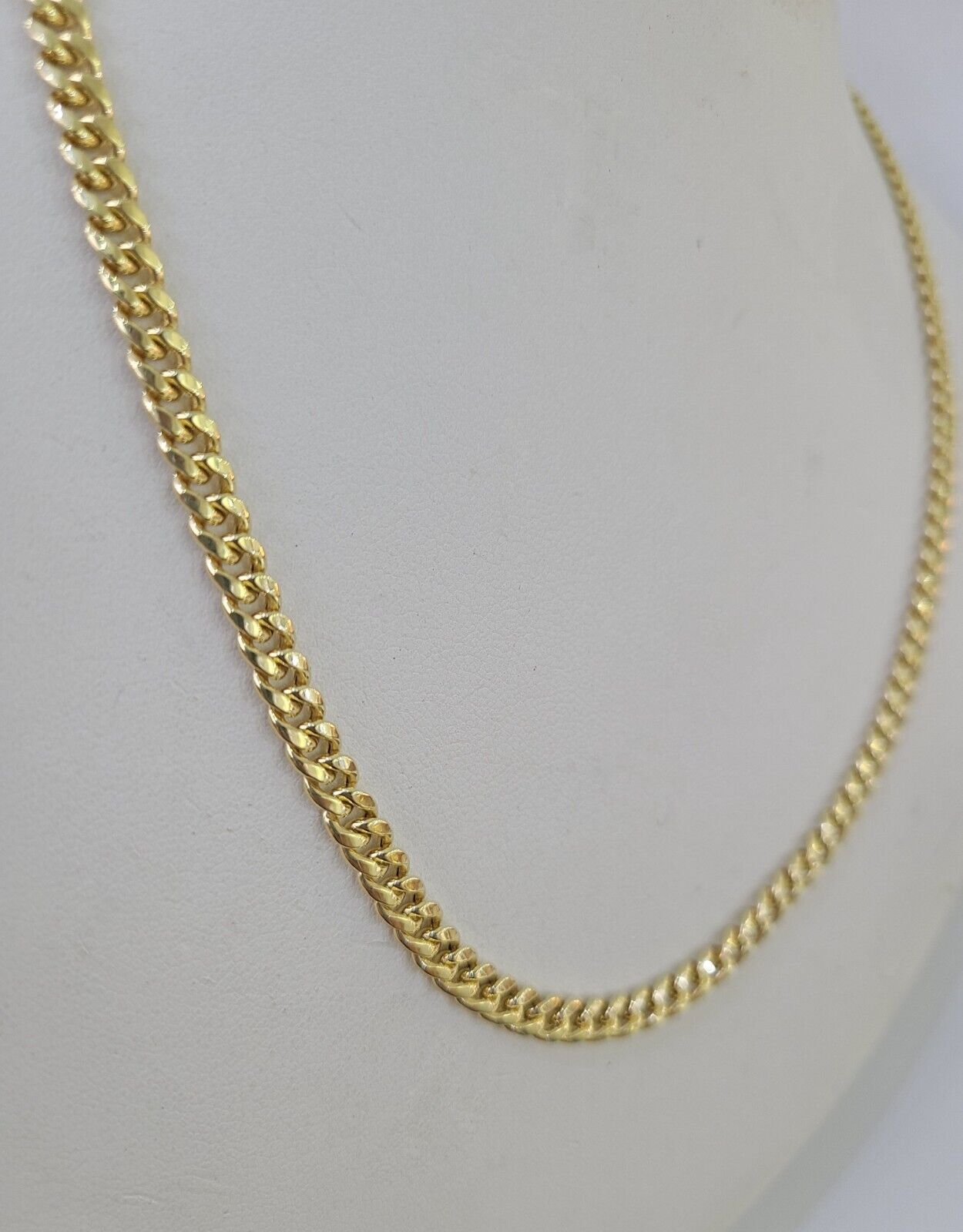 10K Miami Cuban Link Chain Yellow Gold Real 5mm 24 inch Necklace