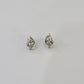 14k White gold Pear Earrings Diamond screw-back Lab Created Women Men Studs