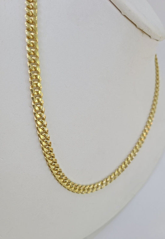 10K Miami Cuban Link Chain Yellow Gold Real 6mm 26 inch Necklace