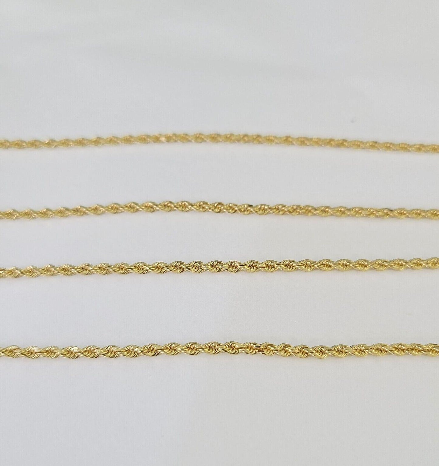 18k Real Solid Rope Chain Yellow Gold 2mm 20" Inch Genuine 18kt Necklace