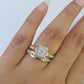 REAL 14k Diamond Ring Yellow Gold Ladies Men Trio SET Wedding Engagement Genuine