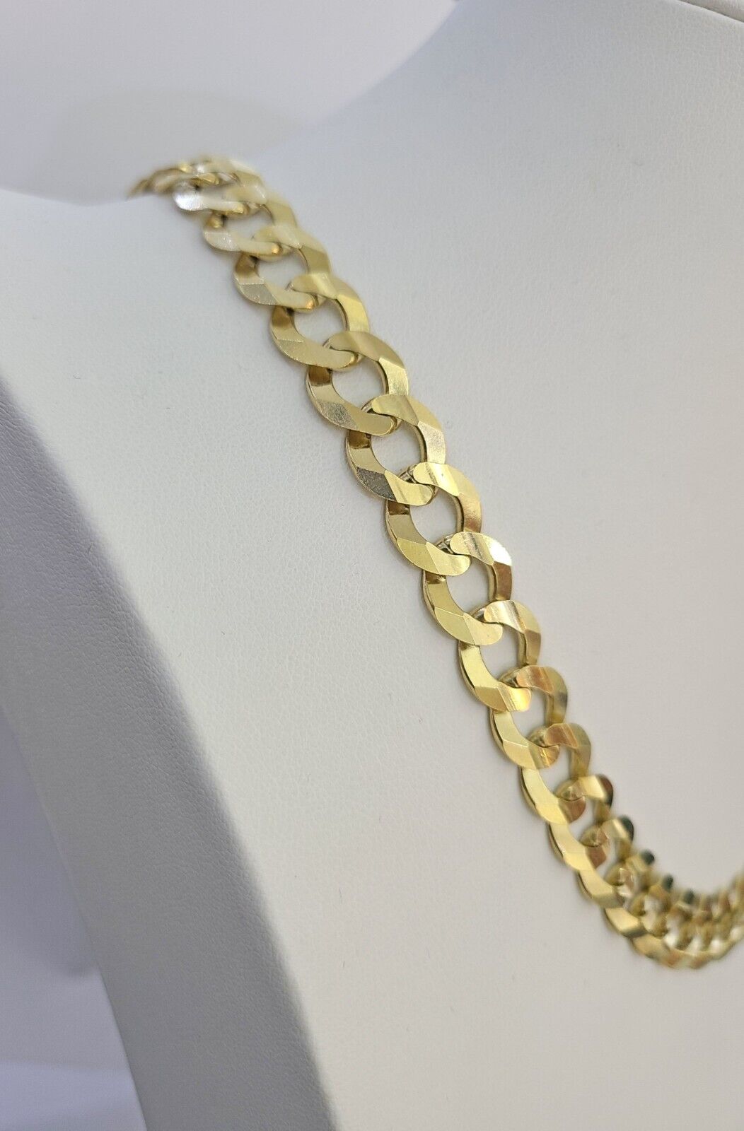 14k Cuban Curb Link Chain Solid Yellow Gold Necklace 11mm 20"-30" Inch Real