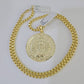 10k Gold Byzantine Necklace Mayan Calendar Charm 18-26 inches 3mm SET Chain