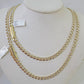 Real 10k Royal Monaco Chain 8mm Diamond Cut 18-26 inches Yellow Gold