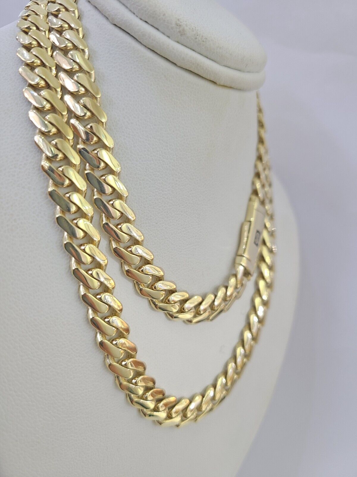 Real 10k Royal Monaco Chain 7mm 18-26 inches Necklace Yellow Gold Box Clasp