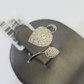 REAL 10k White Gold Diamond Ring Leaf Shaped Casual Engagement Ring Genuine