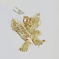 Real 10k 3mm Rope Chain Eagle Pendant 18" 20" 22" 24" 26" Gold Set