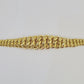 10K Gold Flat Byzantine Link Princesa Bracelet 7mm 7.5" inch Real Yellow