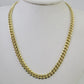 10K Miami Cuban Link Chain Yellow Gold Real 7mm 22 inch Necklace Mens Box Lock