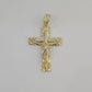 Real 10k Gold Jesus Cross Pendant Charm Crucifix 2 Inch 10kt Yellow Gold For Men