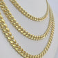 10k Miami Cuban Chain Yellow Gold Necklace 6mm-8mm 20-30 Inches Real Men Women