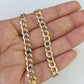 14K Cuban Curb Link Bracelet Diamond Cut 5mm 8" Inch REAL Yellow Gold