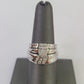 REAL 10k White Gold Diamond Ring Ladies Men Trio SET Wedding Engagement Genuine