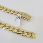 Real 10K Royal Monaco Bracelet Yellow Gold 8.5" Box Clasp 11mm Genuine Mens