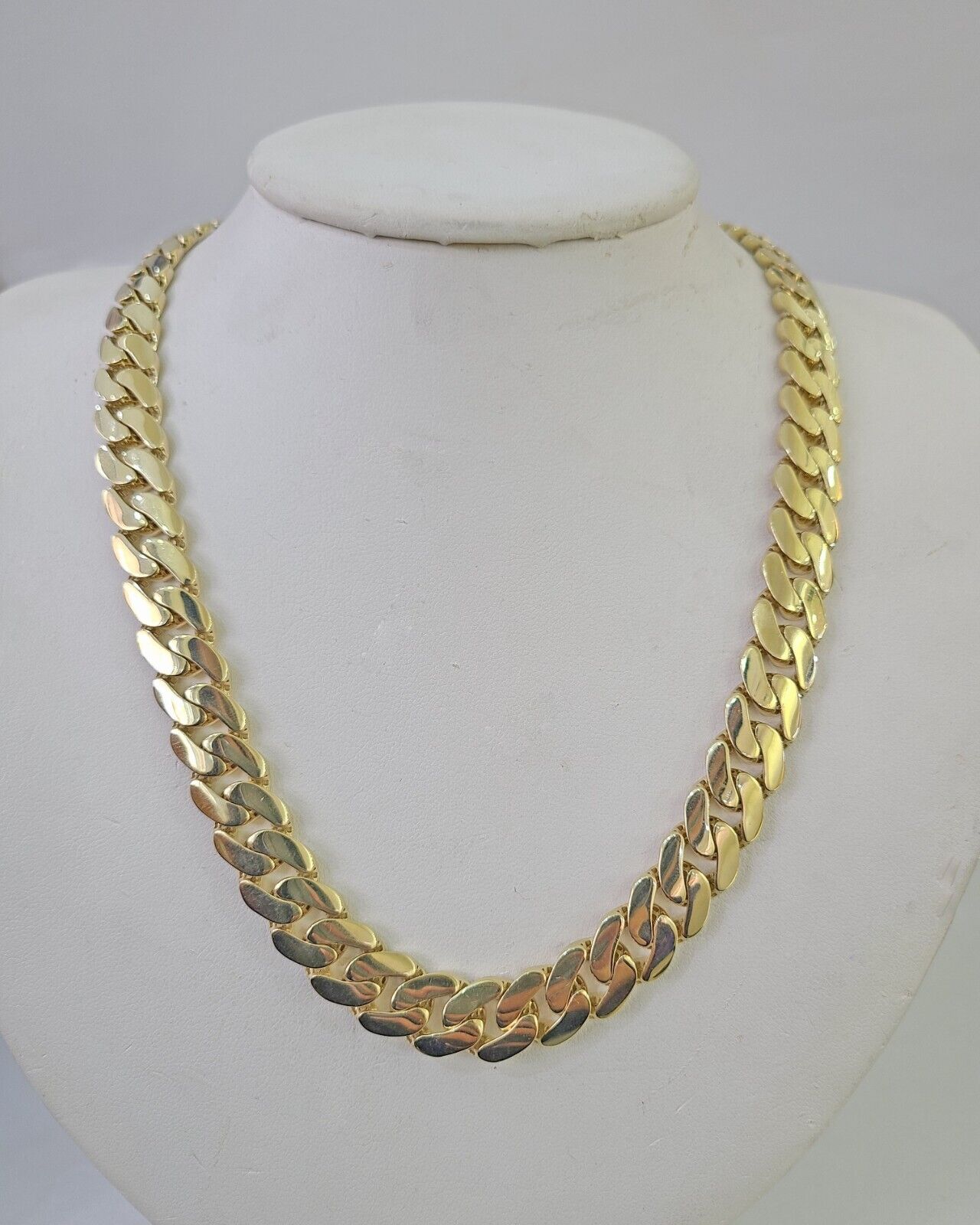 Real 10K Royal Monaco Chain Box Clasp 11mm Gold Necklace 10Kt 24" Genuine