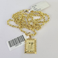 10k Gold Initial V Charm Rope Chain 16"-26" 2.5mm SET Necklace Alphabet Pendant