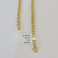 10K Miami Cuban Link Chain Yellow Gold Real 5mm 24 inch Necklace