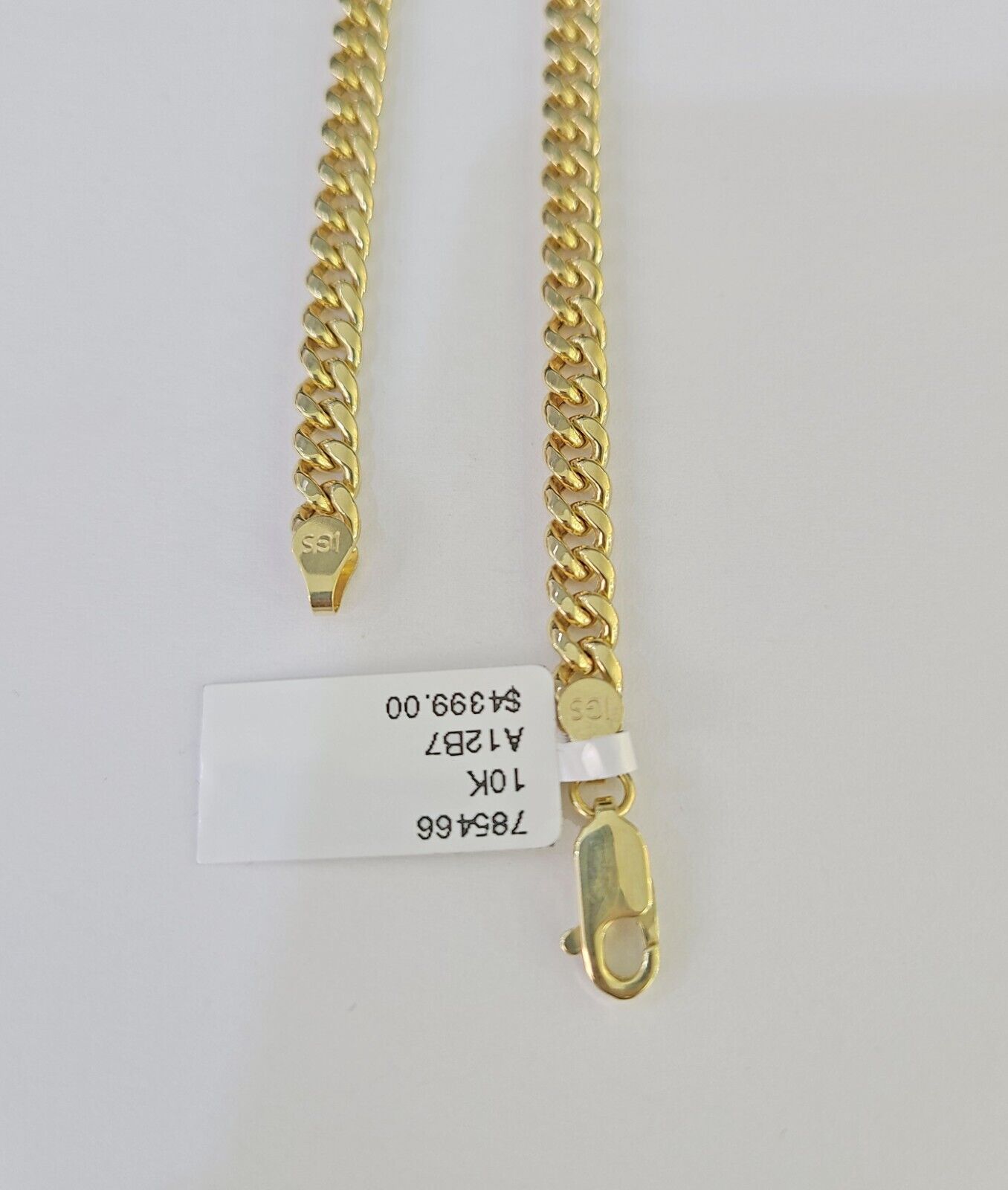 10K Miami Cuban Link Chain Yellow Gold Real 5mm 24 inch Necklace