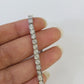 10K White Gold Diamond Bracelet Women Ladies 7" REAL Genuine Gold