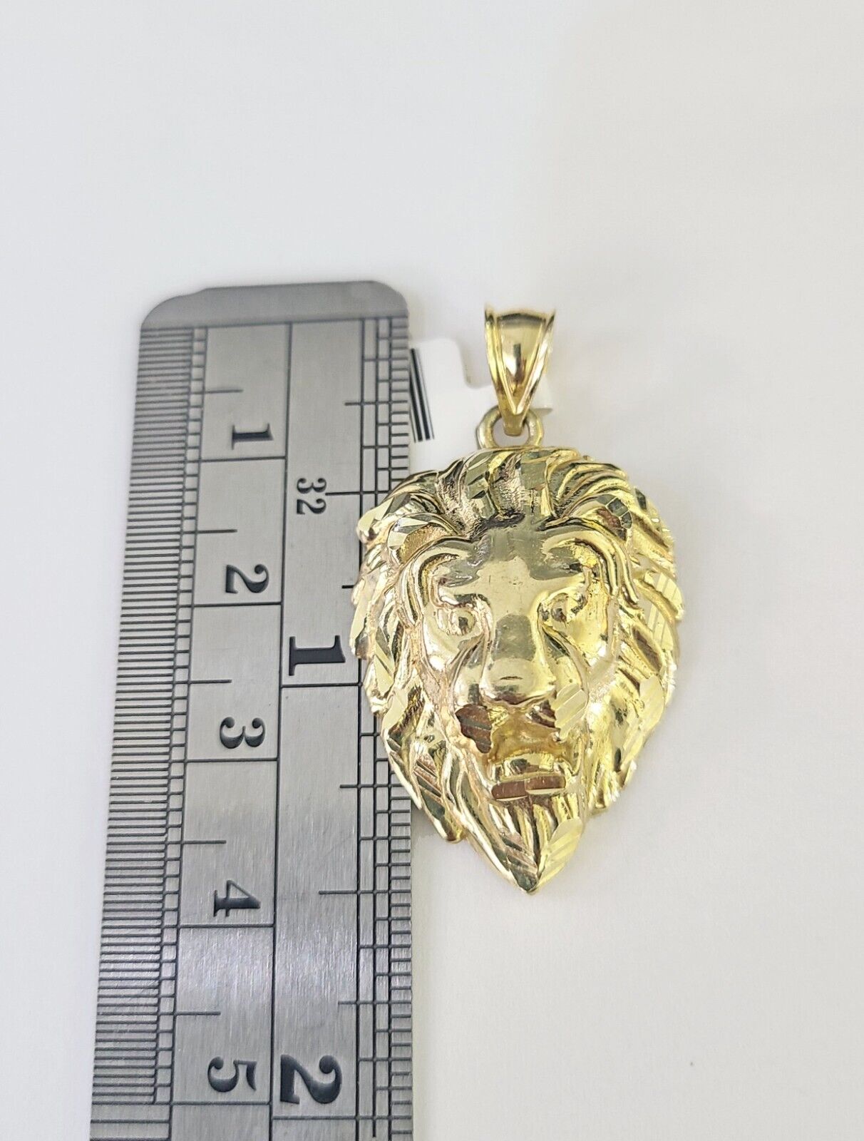 10K Franco Chain Roaring Lion Pendant Charm Necklace 20"-26" 2.5mm Yellow Gold