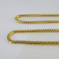 Real 10k Solid Palm Chain Yellow Gold 3mm Men Women Necklace 24" Genuine