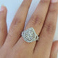 Real 14k Diamond Ladies Ring Pear Shaped Yellow Gold Women Engagement Wedding