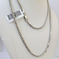 Real 10k Palm Chain White Gold 3mm 22" Necklace Men Women Real Genuine