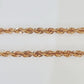 10k Solid Rose Gold Rope Chain Necklace 24" Inches 7mm Diamond Cut