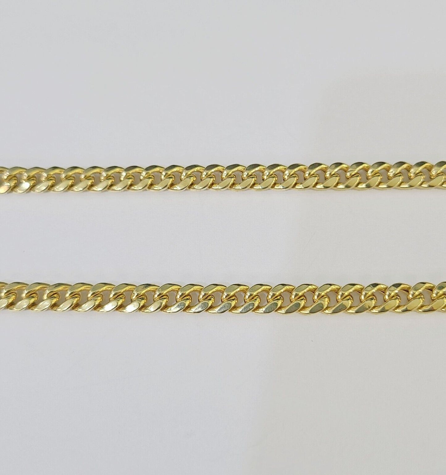 14k 6mm Miami Cuban Link Chain Yellow Gold Necklace 18"-26" Inches Real