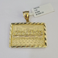 Real 10k Last Supper Pendant Charm Yellow Gold 1.25" Diamond Cut Genuine