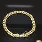 Real 14K Yellow Gold Bracelet Miami Cuban 7" 8mm Pura Oro