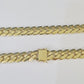 Real 10K Royal Monaco Chain Box Clasp 11mm Gold Necklace 10Kt 24" Genuine