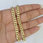 Real 14K Yellow Gold Miami Cuban chain Necklace 18 inch Choker 6mm Hollow