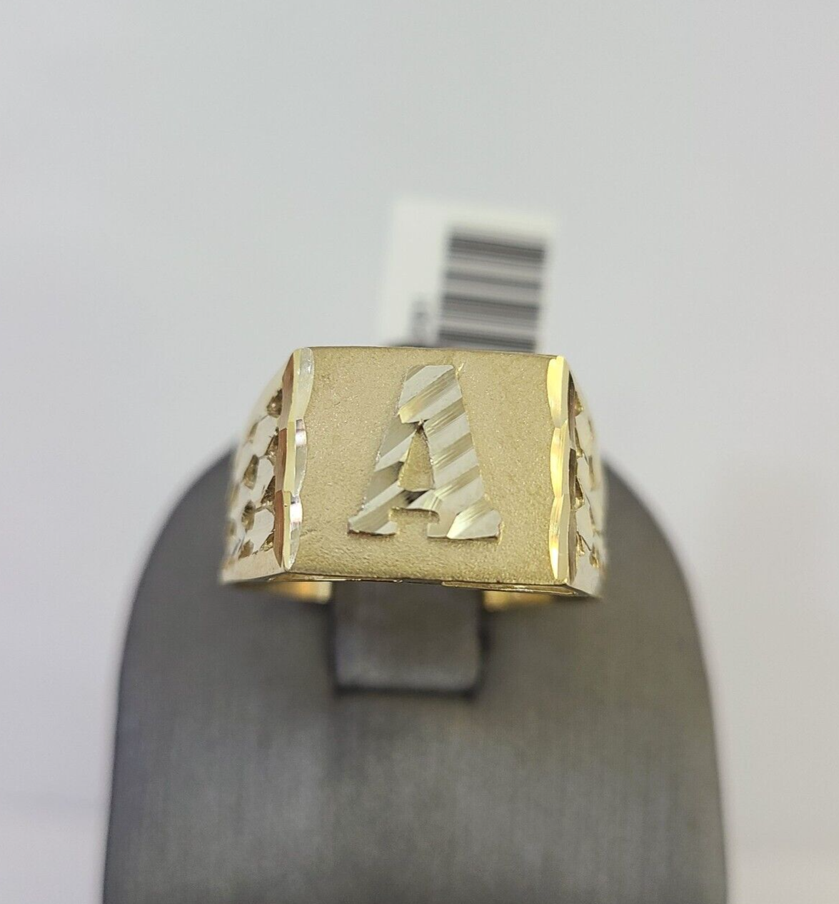 Real 10k Initial A Casual Ring Alphabet Yellow Gold 10kt Genuine