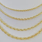 Real 14k Gold Rope Chain Necklace 3mm-6mm 20"-26" Inch Men Women Yellow 14kt