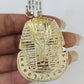 10K Miami Cuban Link Chain Pharaoh Pendent Charm 6mm 20"-30" Necklace